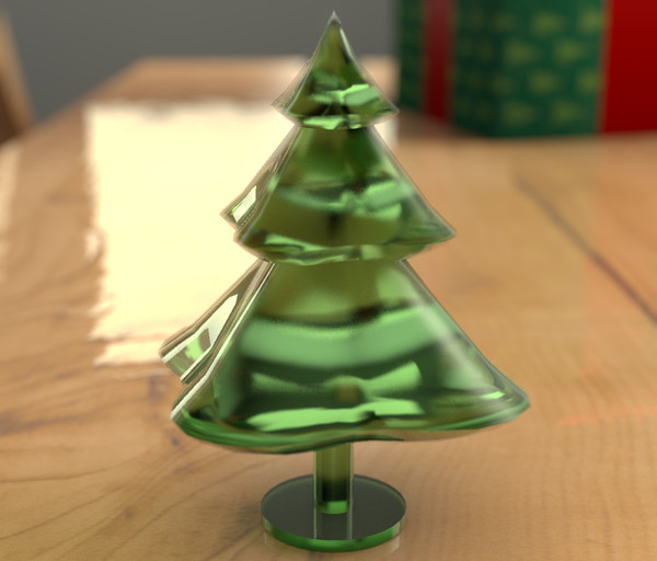 3d blend decorative glass christmas tree - Glass Tree Decoration by MasterLetch
